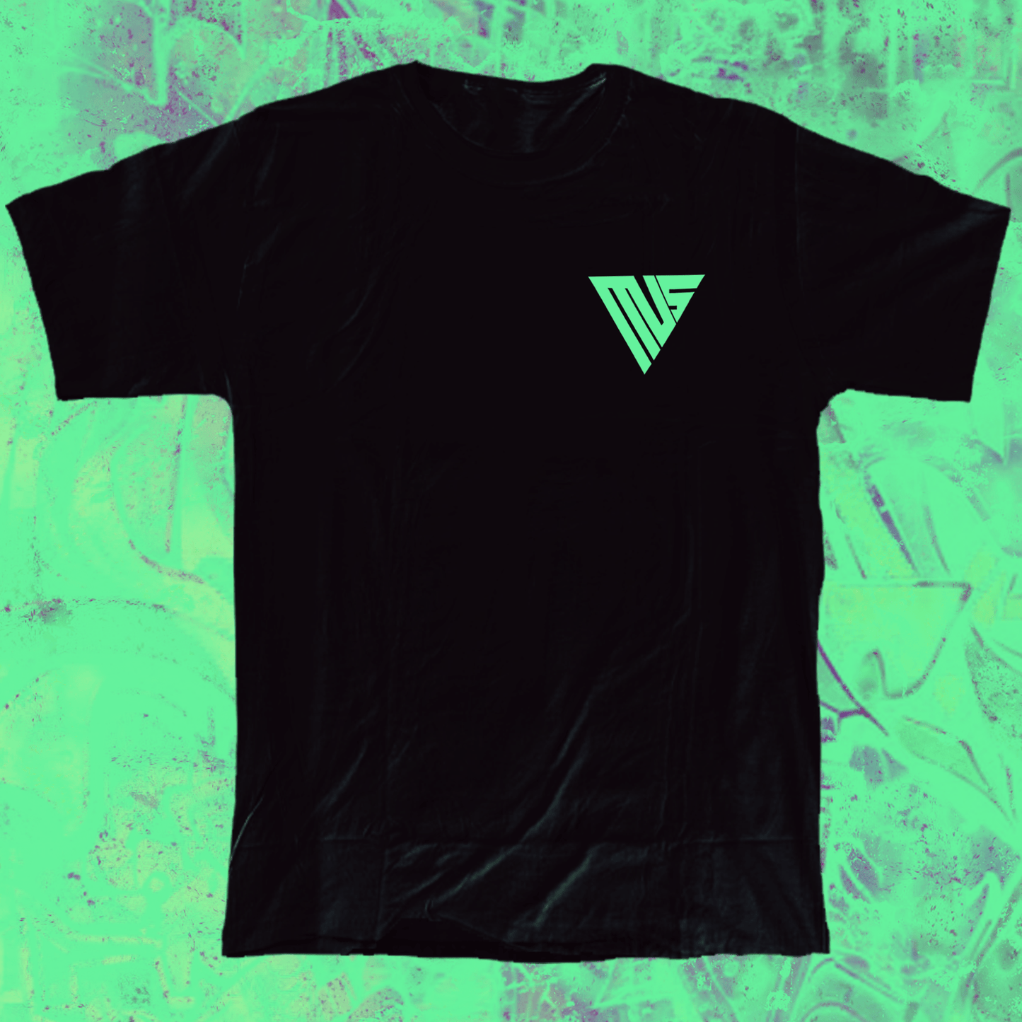GREEN MAD MONSTER BLACK T-SHIRT