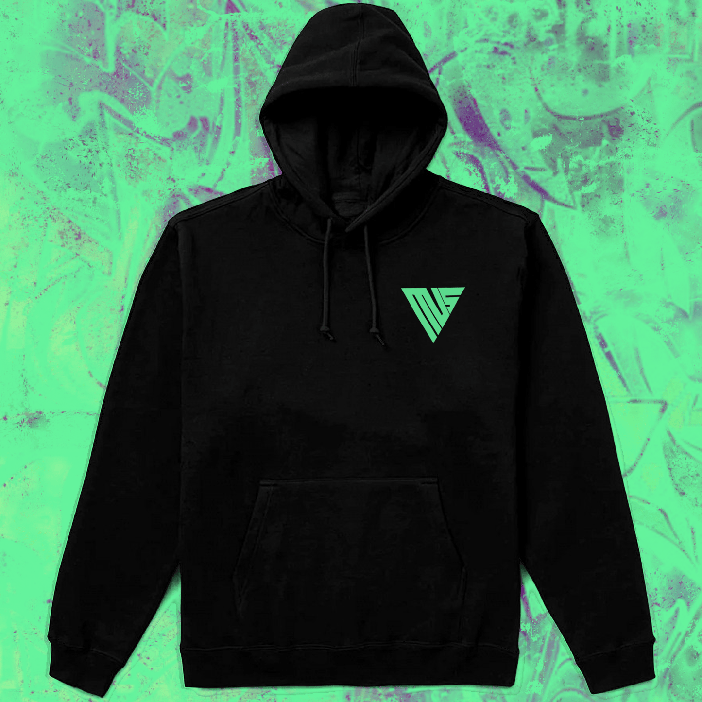 GREEN MAD MONSTER BLACK HOODIE
