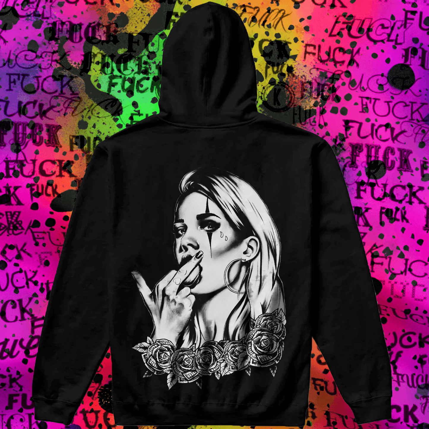 GHETTO QUEEN BLACK HOODIE