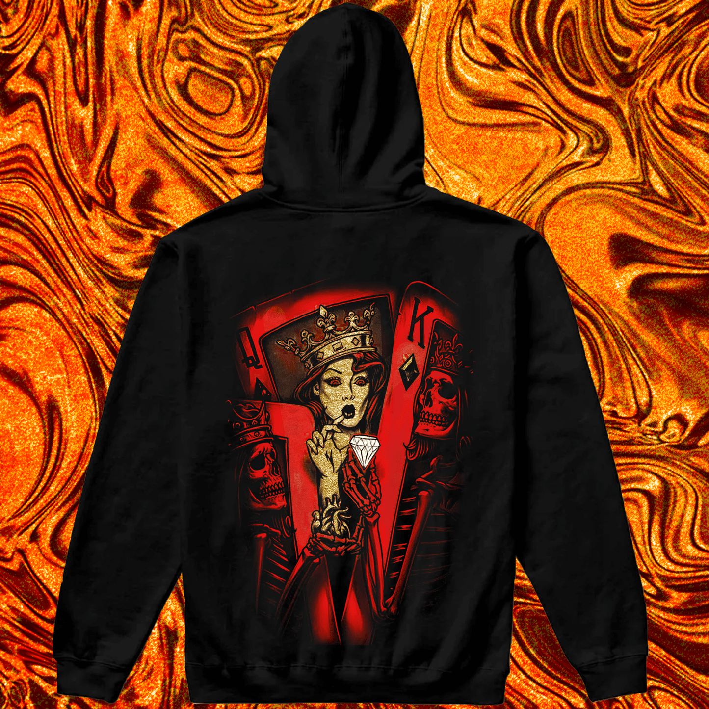 GOLD QUEEN BLACK HOODIE