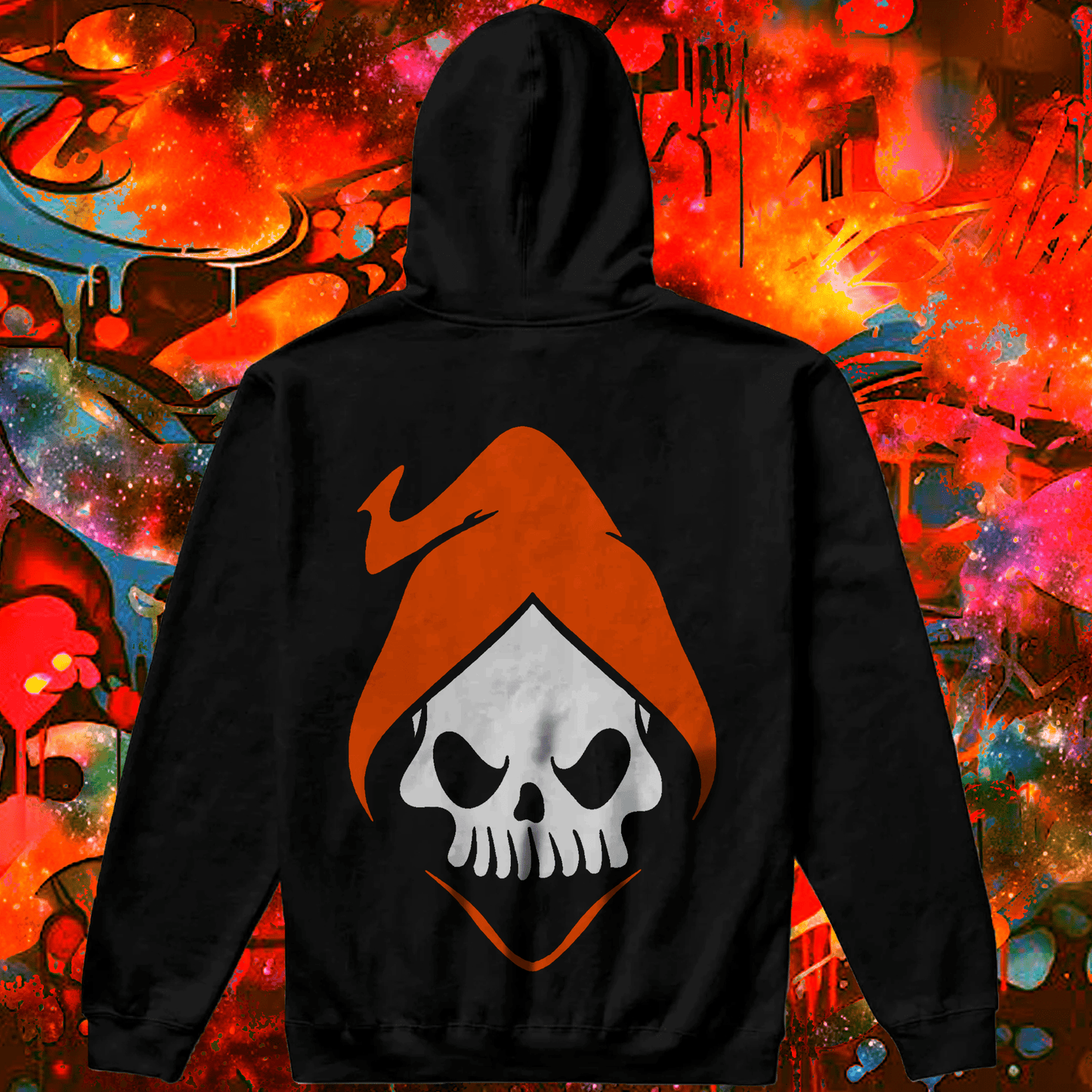 ORANGE MAD MONSTER BLACK HOODIE