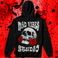 SKULL & ROSES BLACK HOODIE